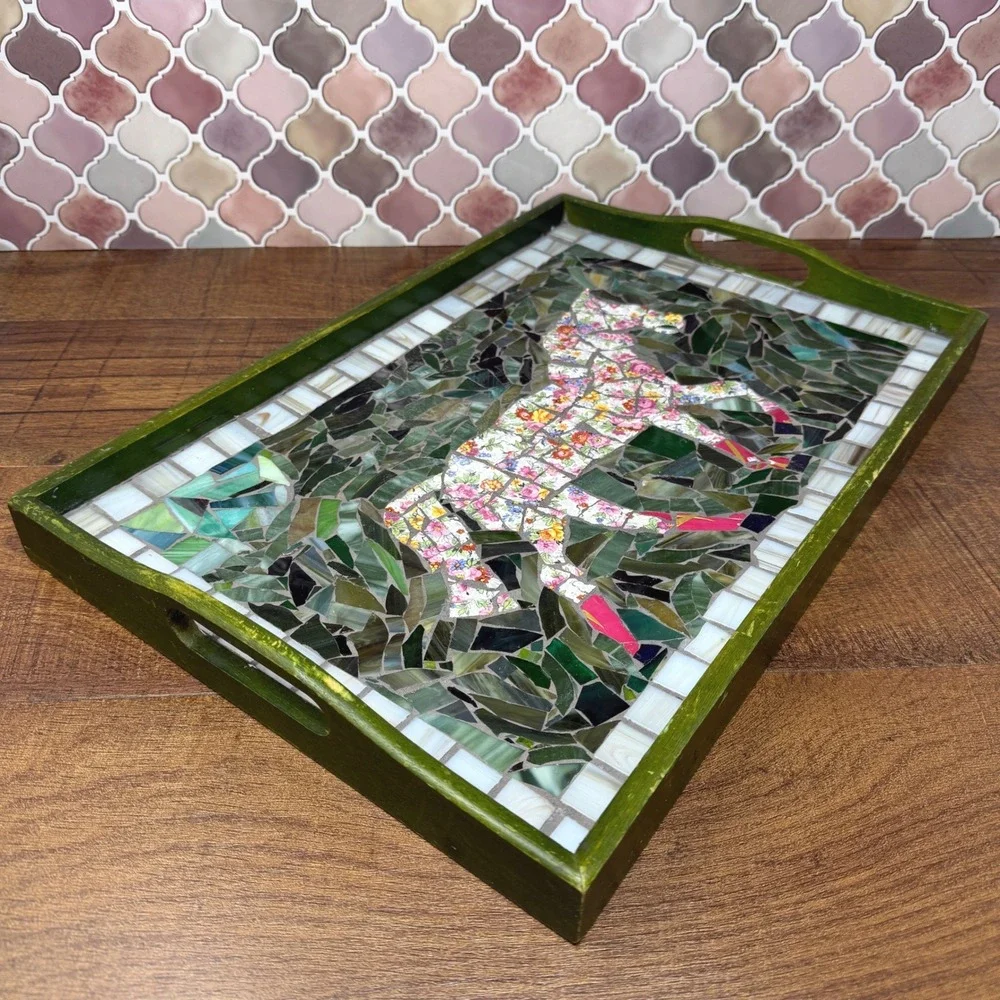 Debby Locke‎ Handcrafted Pisquette Mosaic Horse Tray